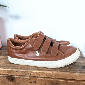 Polo Ralph Lauren Kids Elmwood EZ Brown Sneakers ~ Size 3